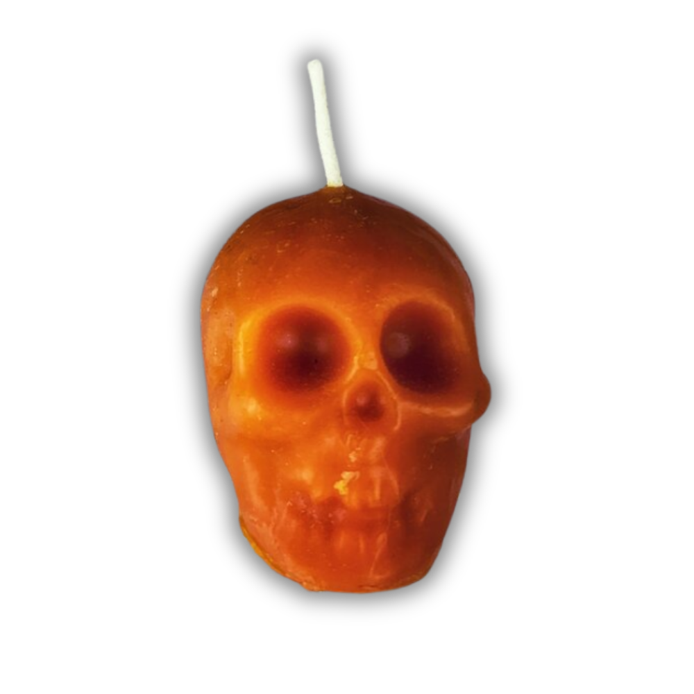Beeswax Skull Spell Candle - Small
