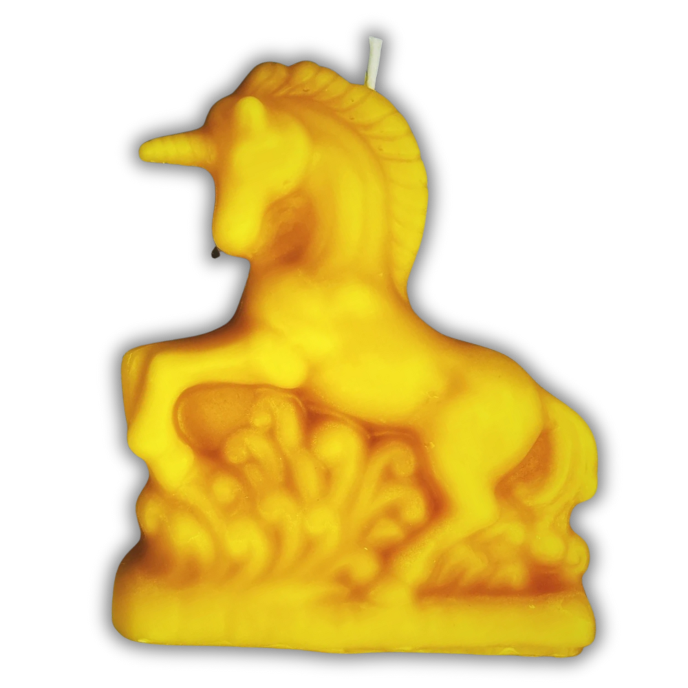 Beeswax Enchanted Unicorn Spell Candle