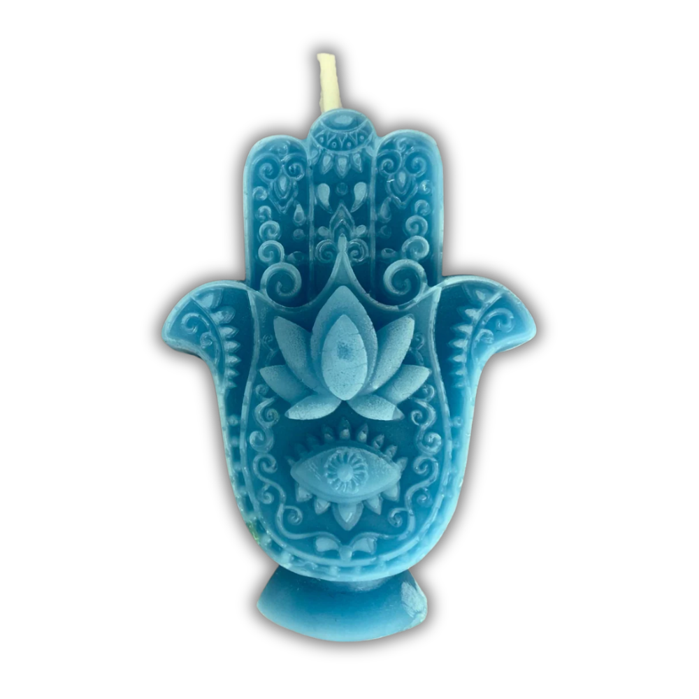 Beeswax Hamsa Hand Spell Candle