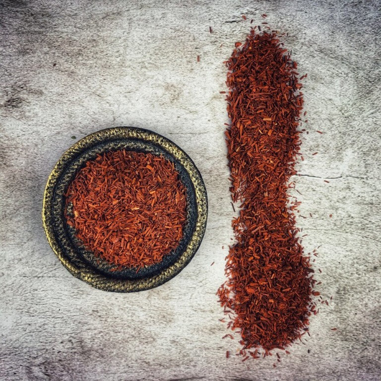 Red sandalwood for spiritual love spells and devotional romance magic