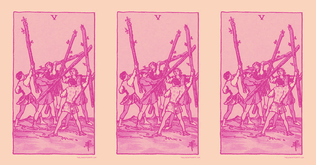 What Does the Five of Wands Mean in a Love Reading