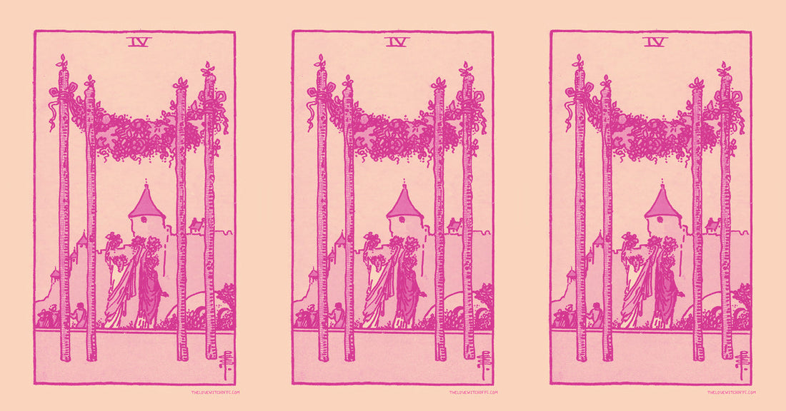 What Does the Four of Wands Mean in a Love Reading