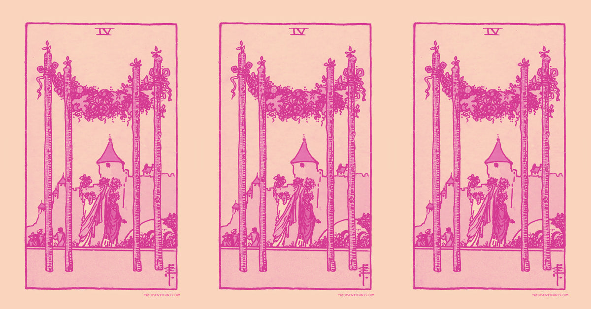 What Does the Four of Wands Mean in a Love Reading