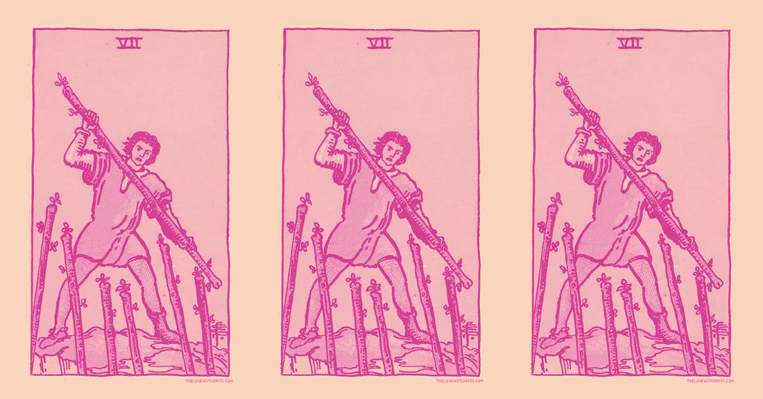 What Does the Seven of Wands Mean in a Love Reading