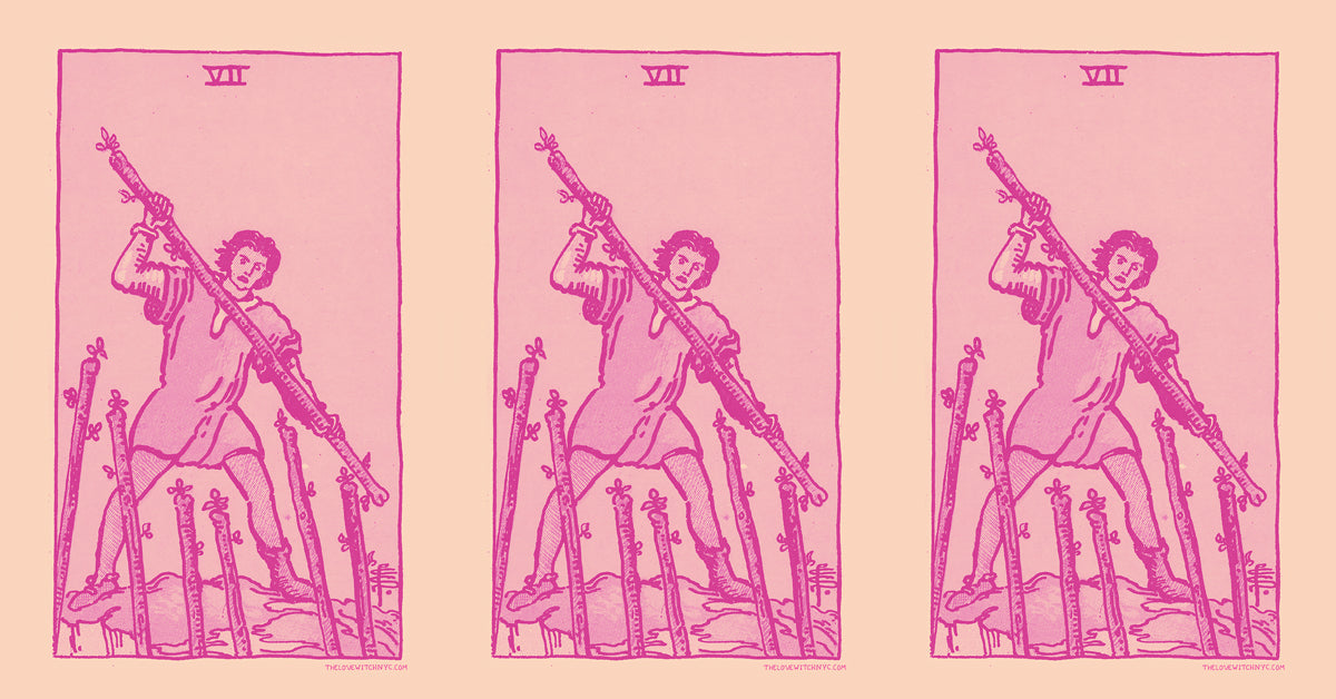 What Does the Seven of Wands Mean in a Love Reading