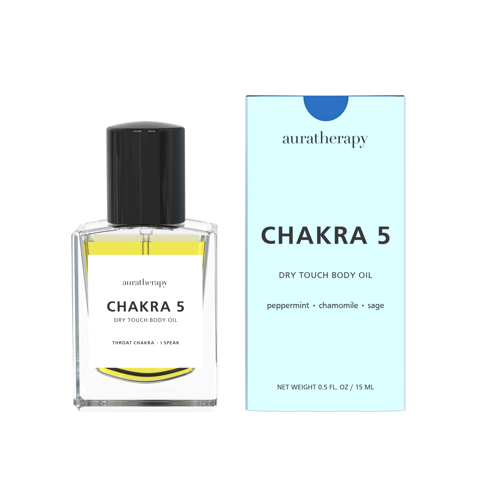 Chakra 5 - Throat Chakra Dry Touch Healing Body Oil