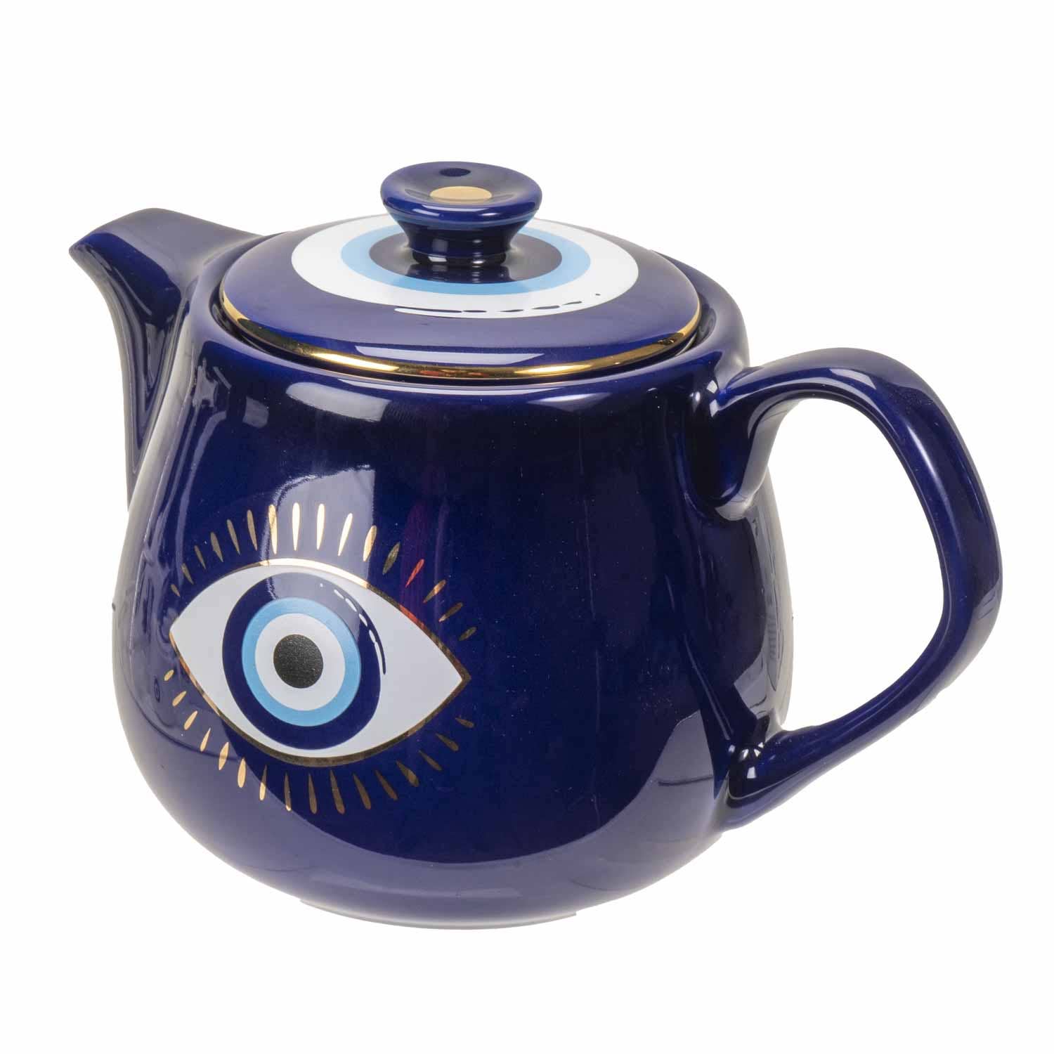 All Seeing Eye | Teapot with Strainer Blue