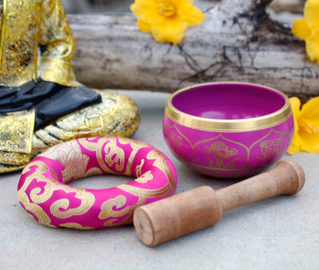 8 Lucky Symbols Tibetan Singing Bowl