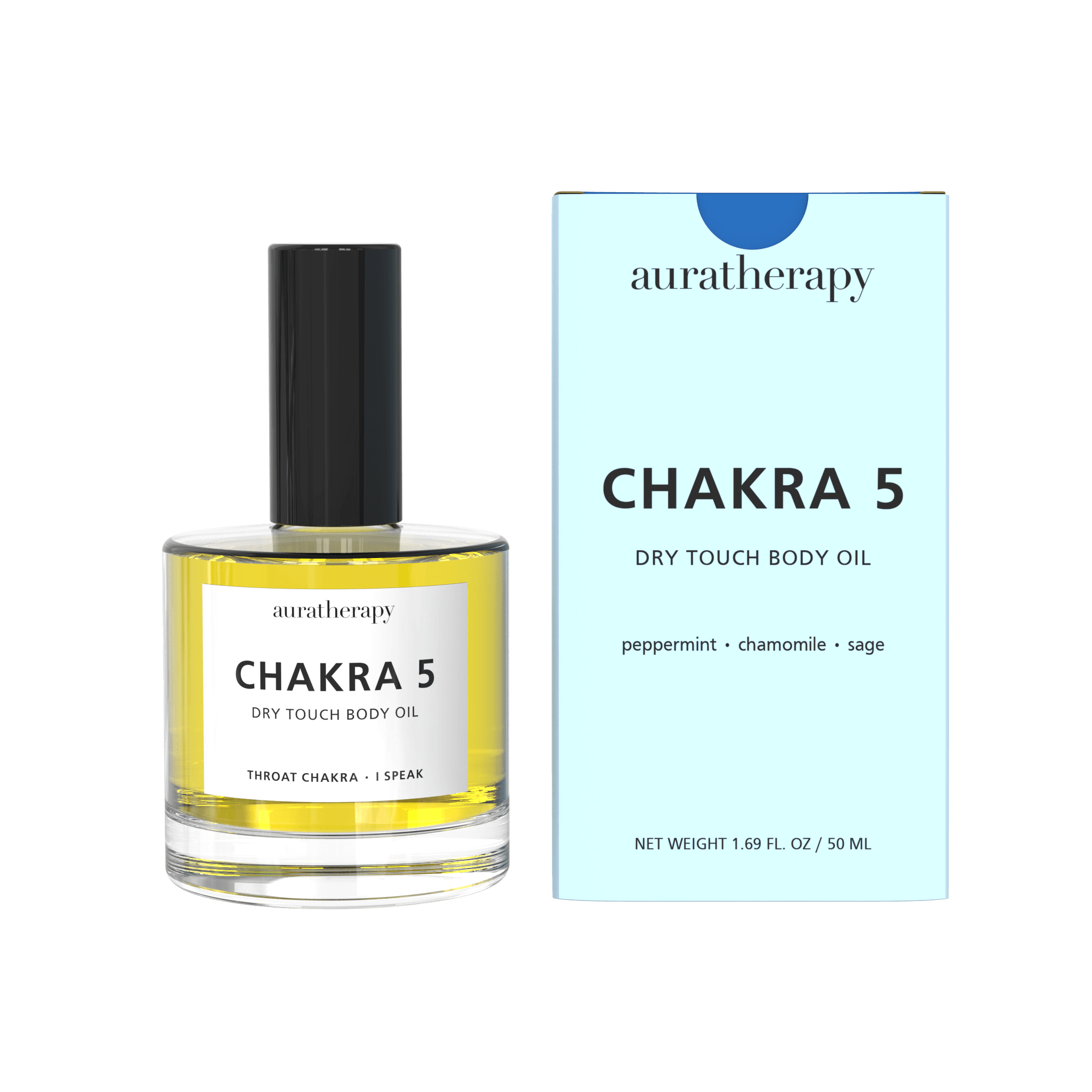 Chakra 5 - Throat Chakra Dry Touch Healing Body Oil