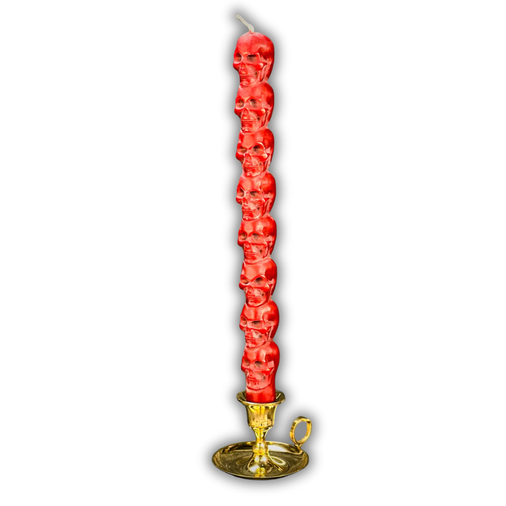 8 Day Skull Taper Spell Candle