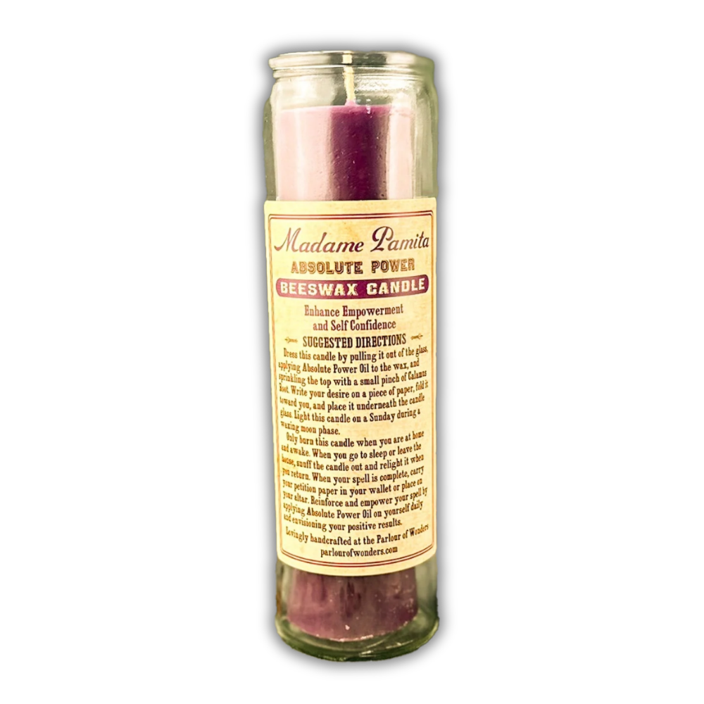Absolute Power Beeswax Vigil Spell Candle - Empowerment and Respect