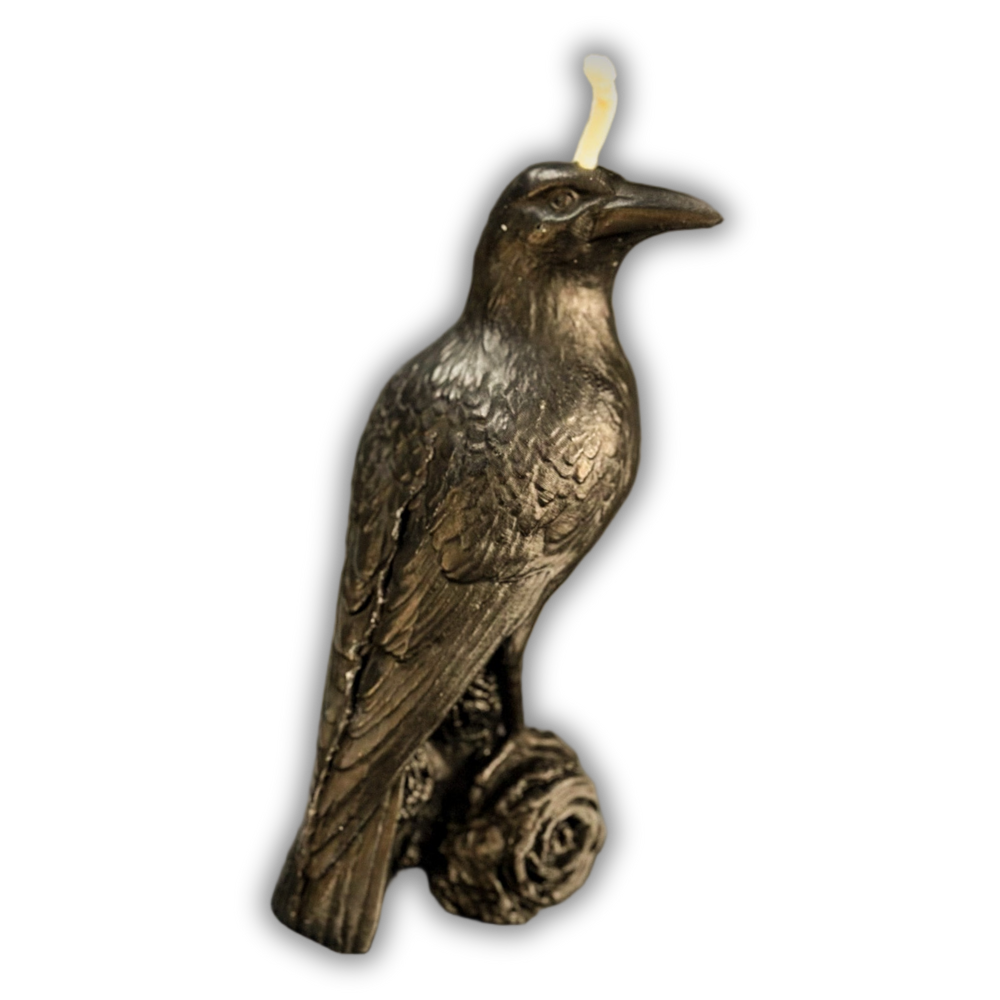 Beeswax Raven Magic Spell Candle