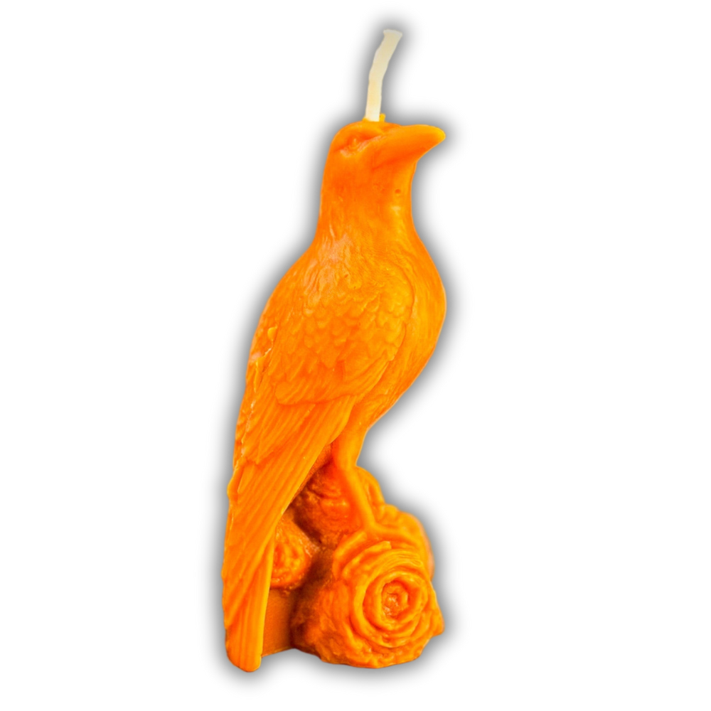 Beeswax Raven Magic Spell Candle