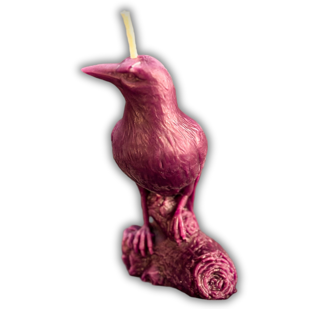 Beeswax Raven Magic Spell Candle