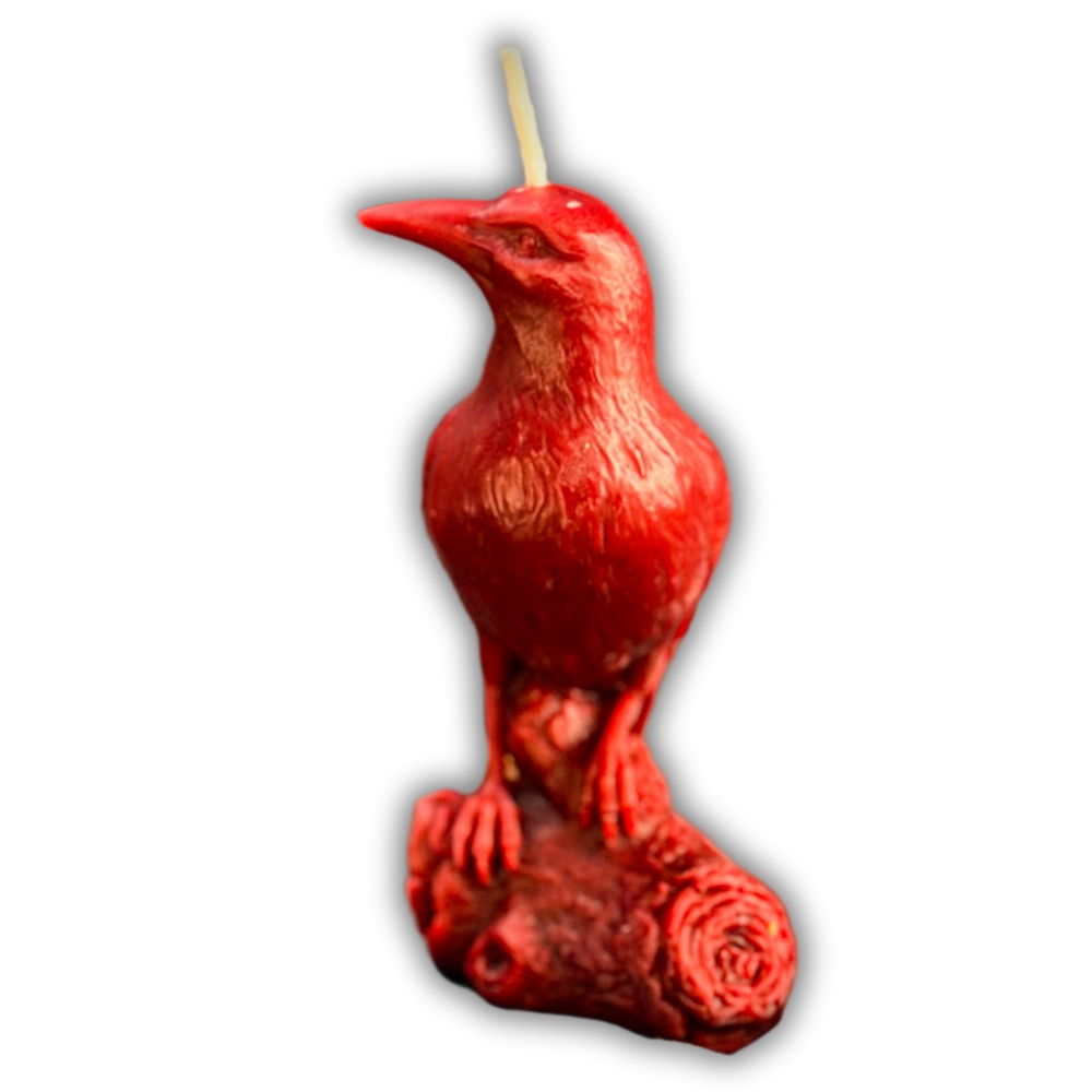 Beeswax Raven Magic Spell Candle