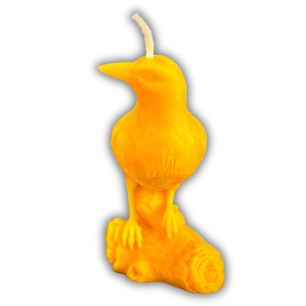 Beeswax Raven Magic Spell Candle