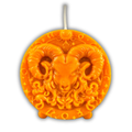 Beeswax Aries Ram Zodiac Spell Candle