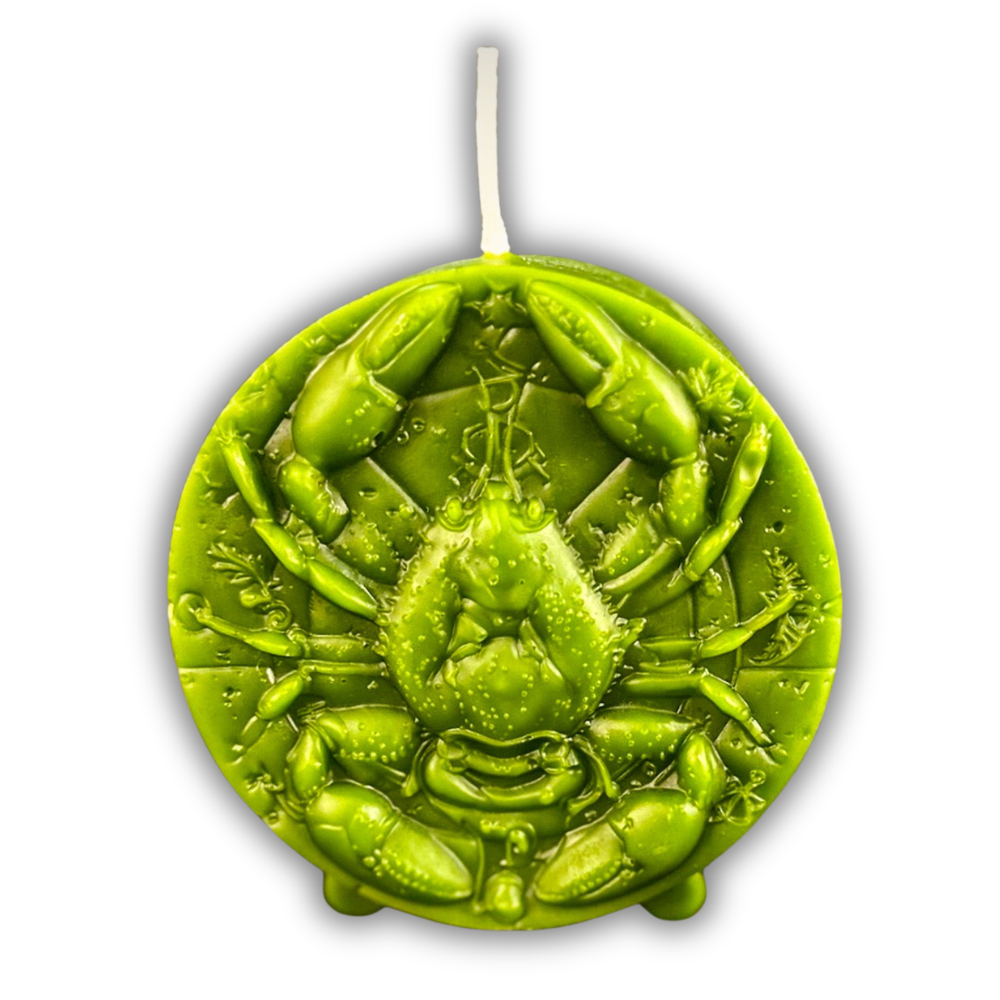 Beeswax Cancer Crab Zodiac Spell Candle