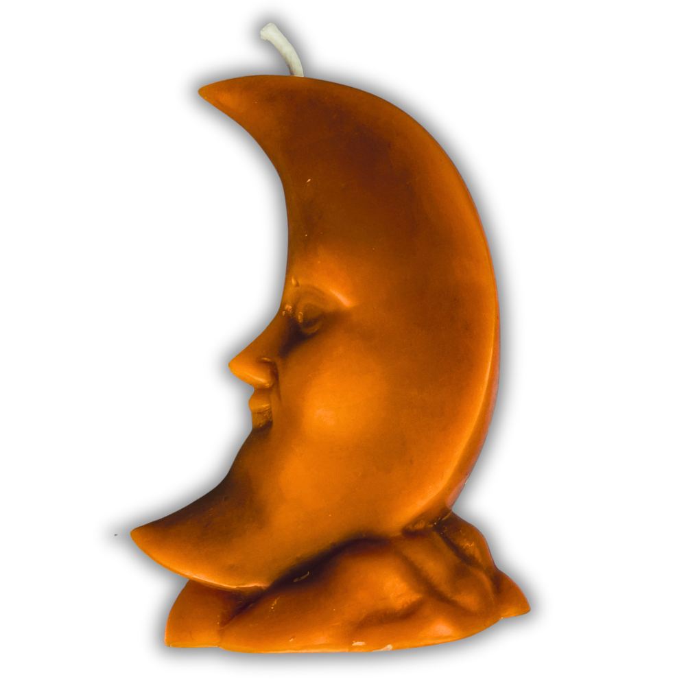 Beeswax Crescent Moon Spell Candle
