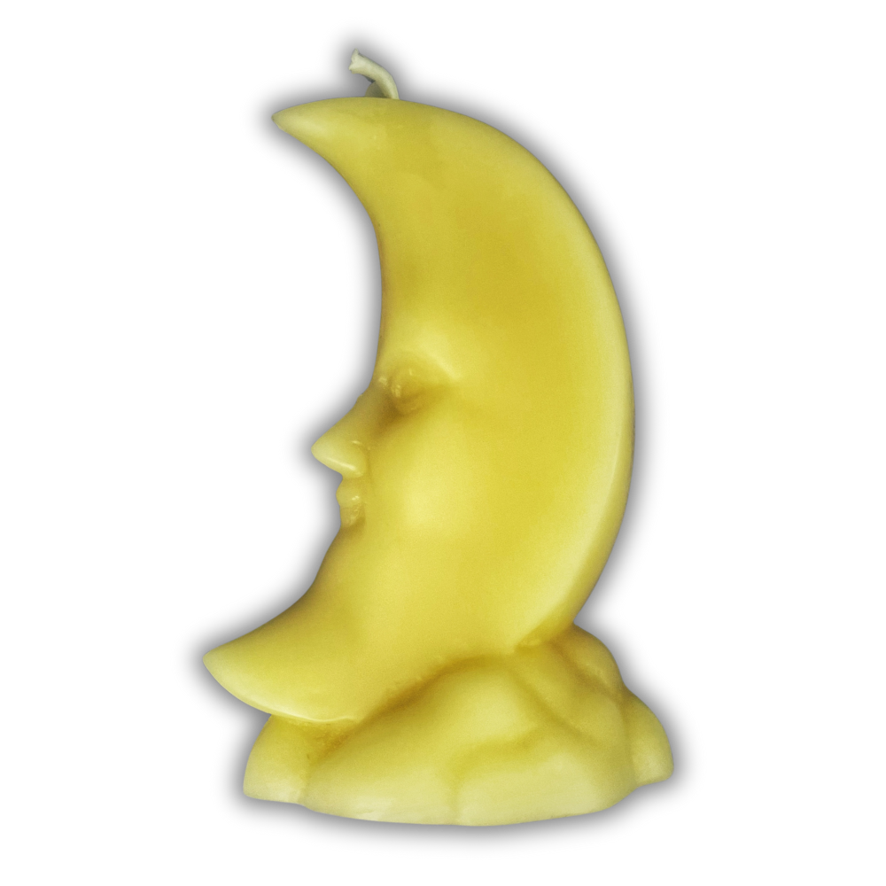 Beeswax Crescent Moon Spell Candle