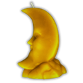 Beeswax Crescent Moon Spell Candle