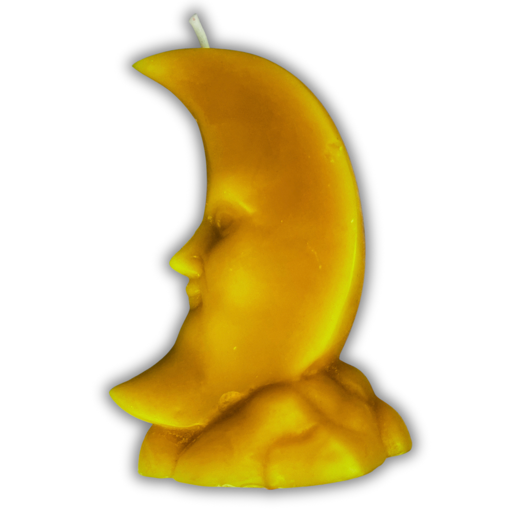 Beeswax Crescent Moon Spell Candle