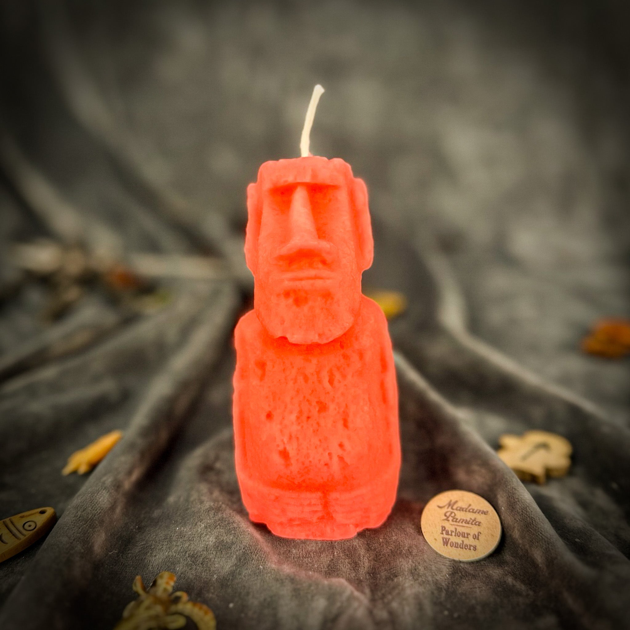 Beeswax Moai Ancestral Power Spell Candle - Ancestors & Spirit Guide Protection