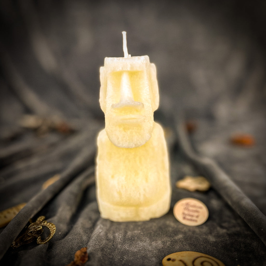 Beeswax Moai Ancestral Power Spell Candle - Ancestors & Spirit Guide Protection