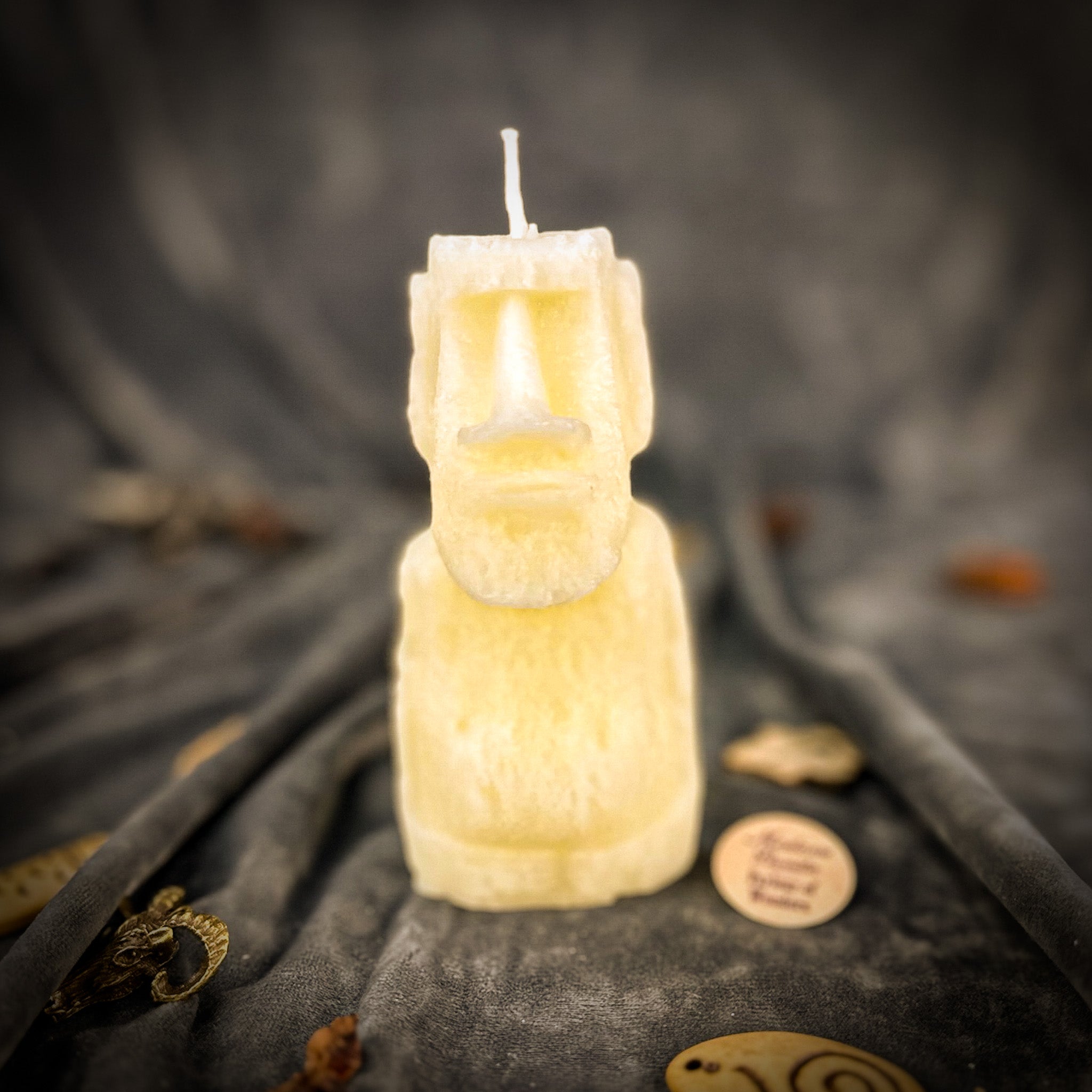 Beeswax Moai Ancestral Power Spell Candle - Ancestors & Spirit Guide Protection