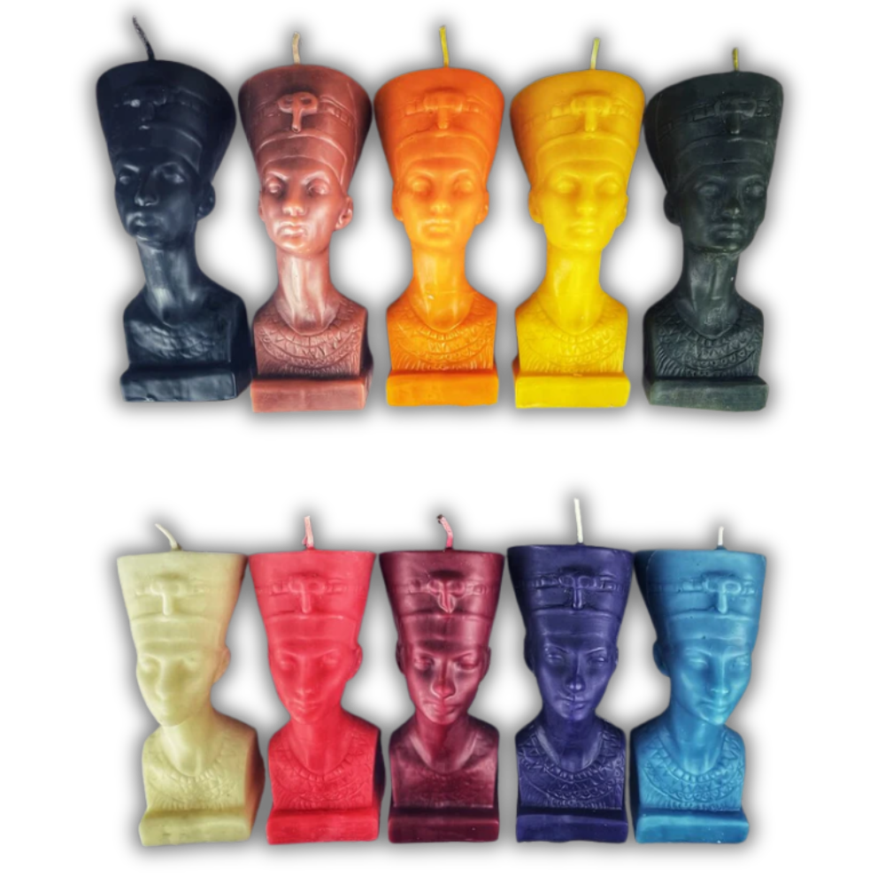 Beeswax Queen Nefertiti Spell Candle