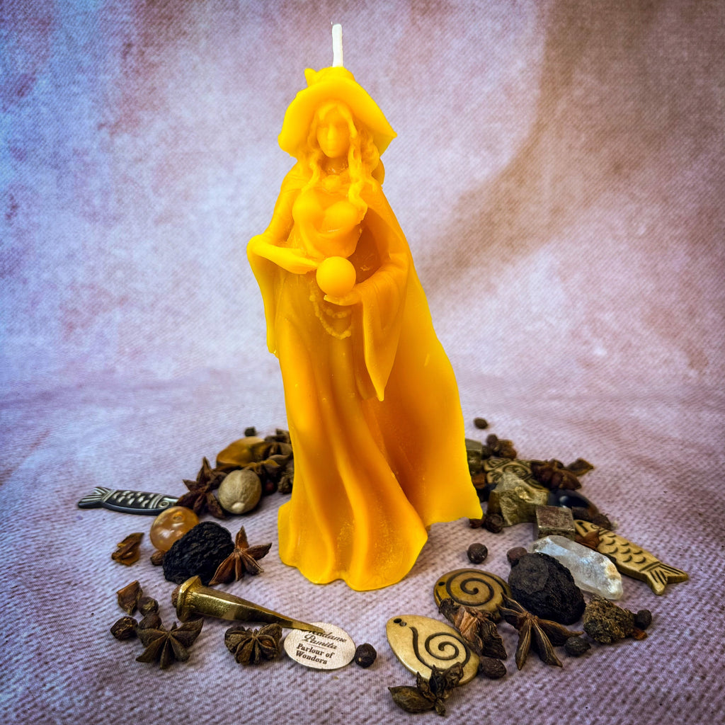 Beeswax Queen of the Witches Spell Candle - Empower Your Witchcraft & Magic