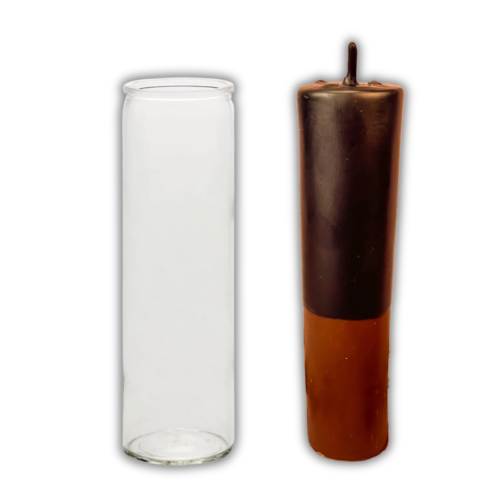 Brown Beeswax Reversing Vigil Candle and Vigil Refill