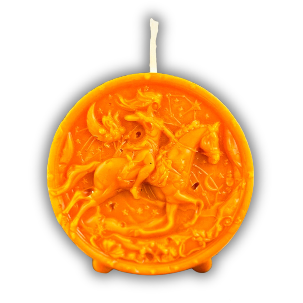 Beeswax Sagittarius Archer Zodiac Spell Candle