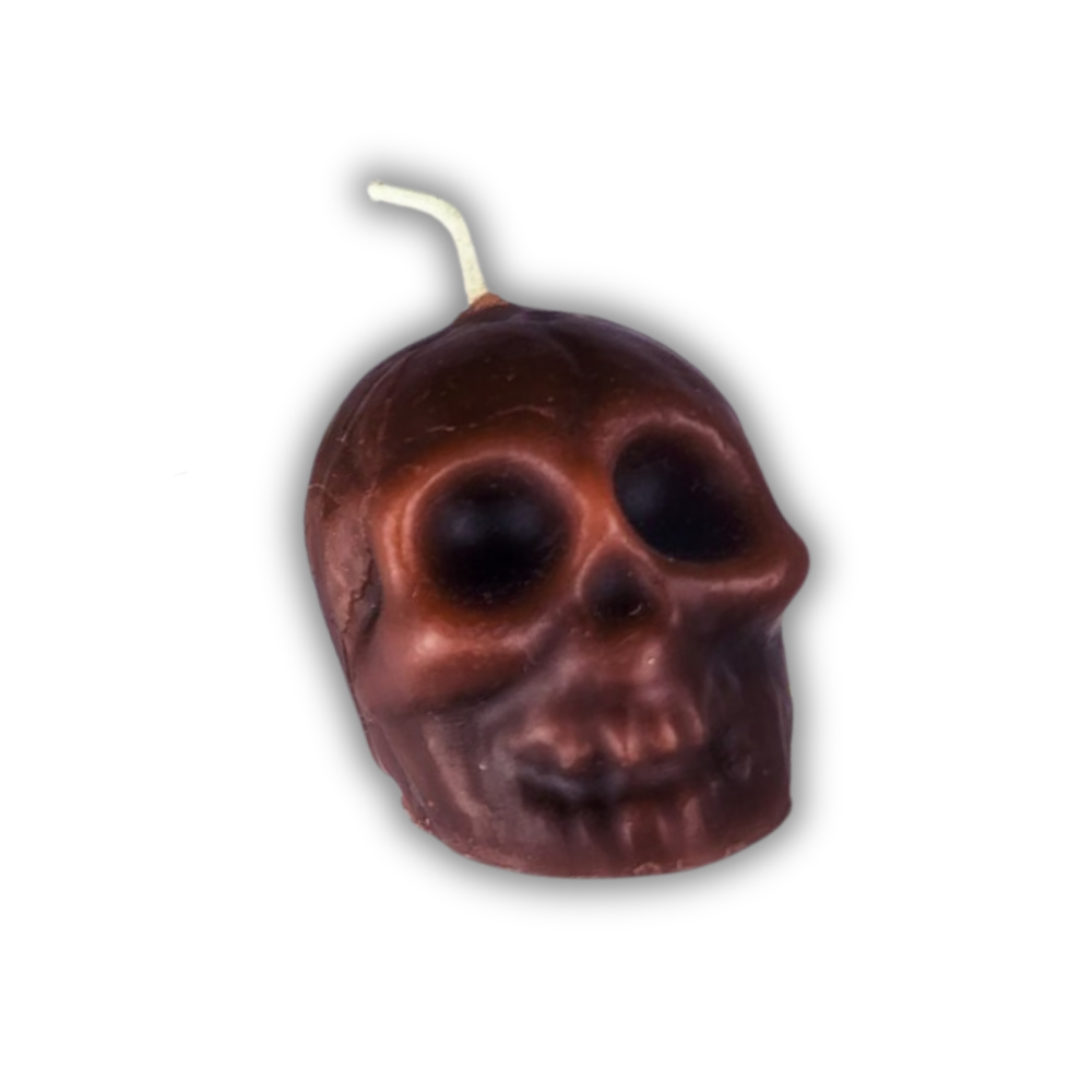 Beeswax Skull Spell Candle - Small