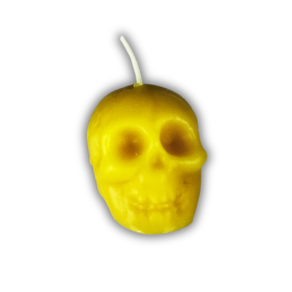 Beeswax Skull Spell Candle - Small