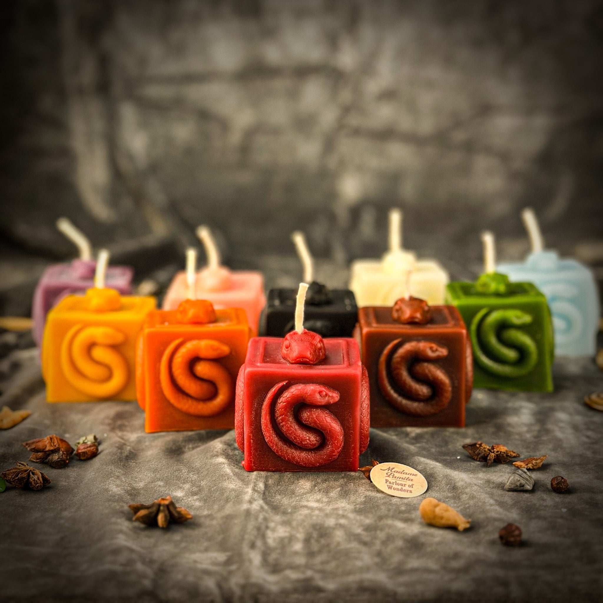 Beeswax Snake of Transformation Spell Candle
