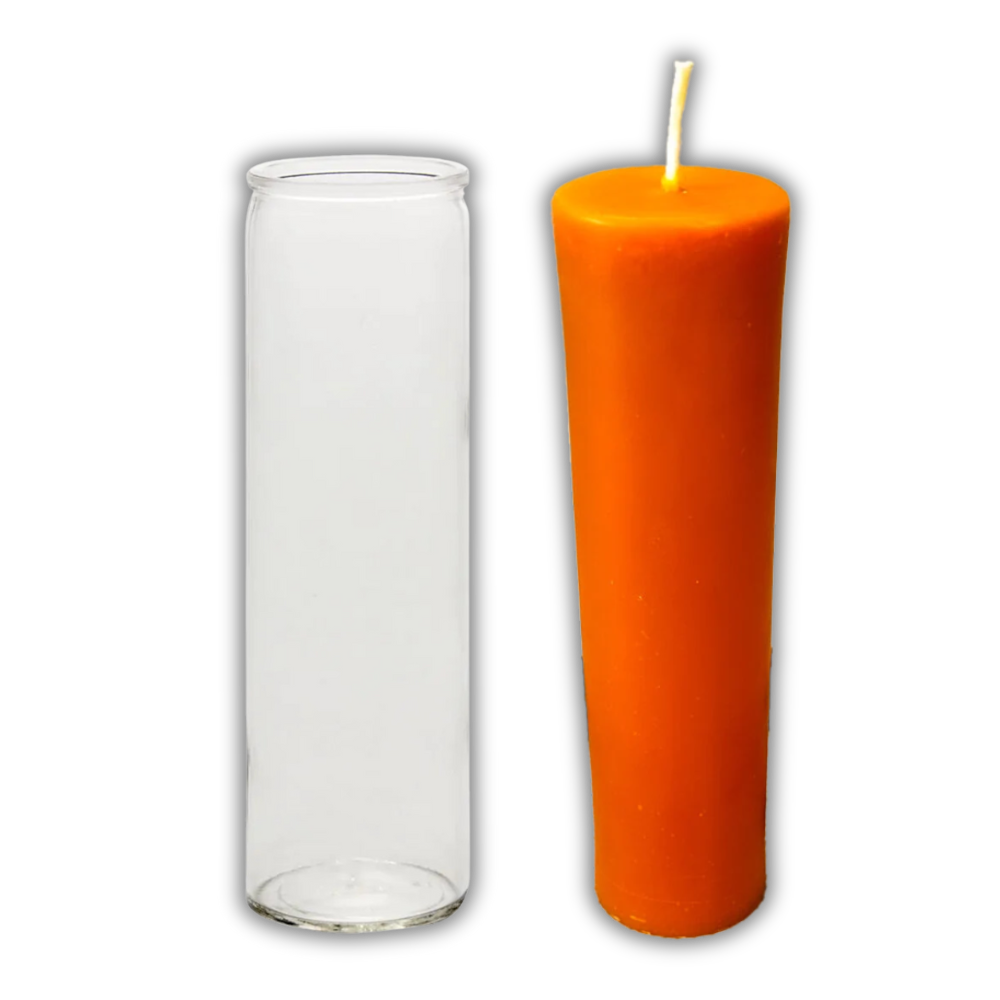 Orange Beeswax Vigil Candle
