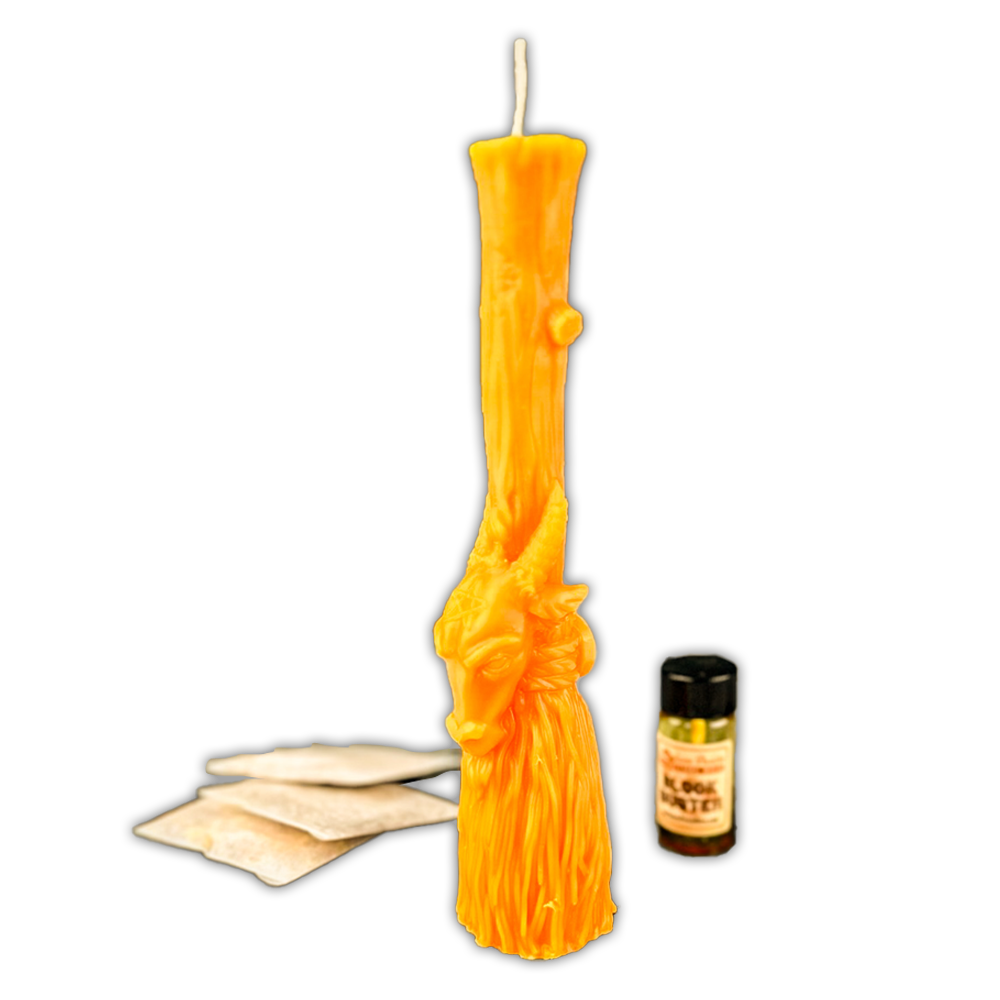 Sacred Goat Broom Candle Spell Kit - Banishing and Protection