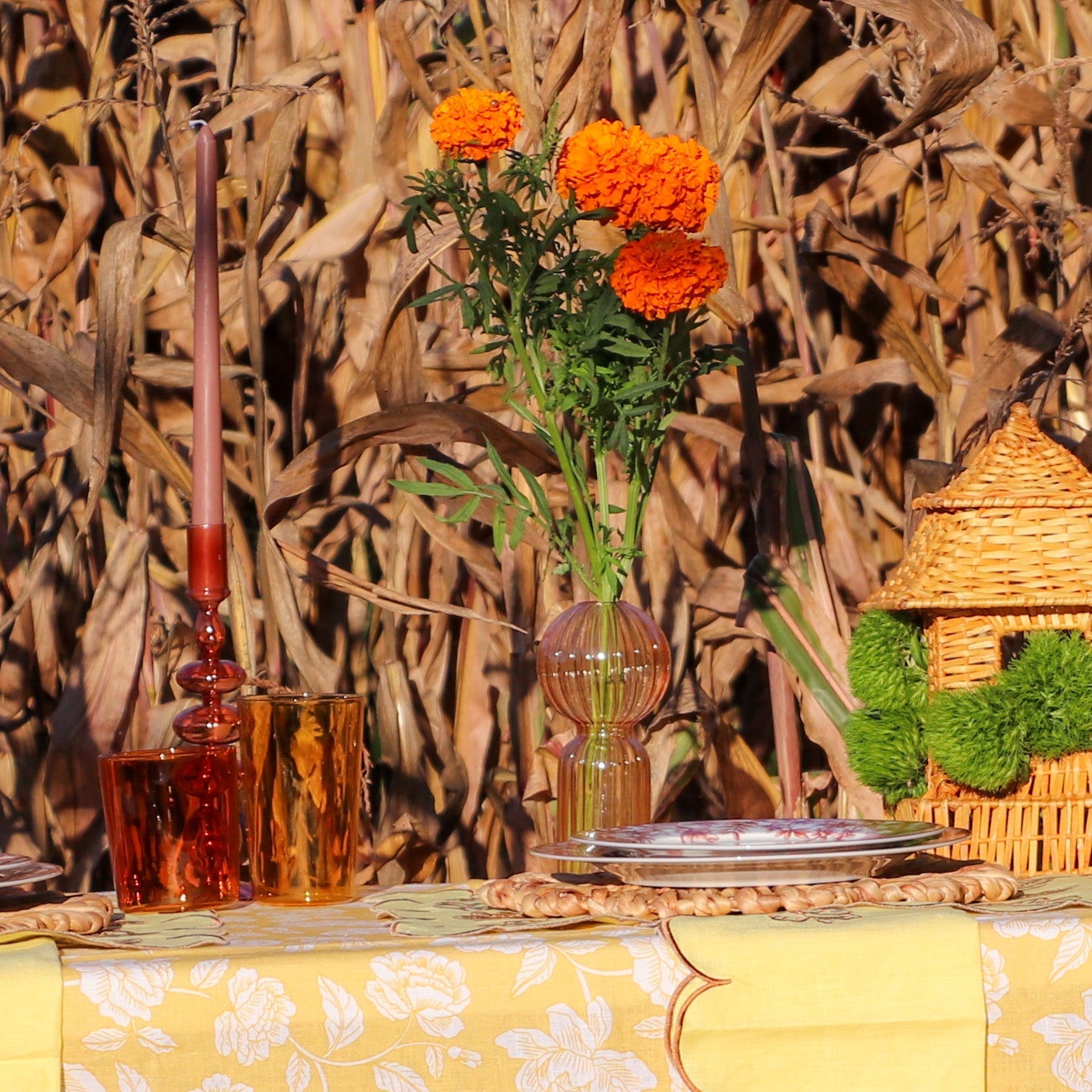 Café Brown Candle Holder - Pair