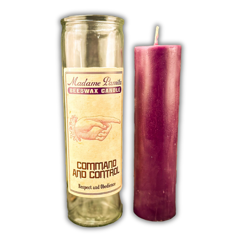 Command and Control Beeswax Vigil Spell Candle - Gain Power & Influence