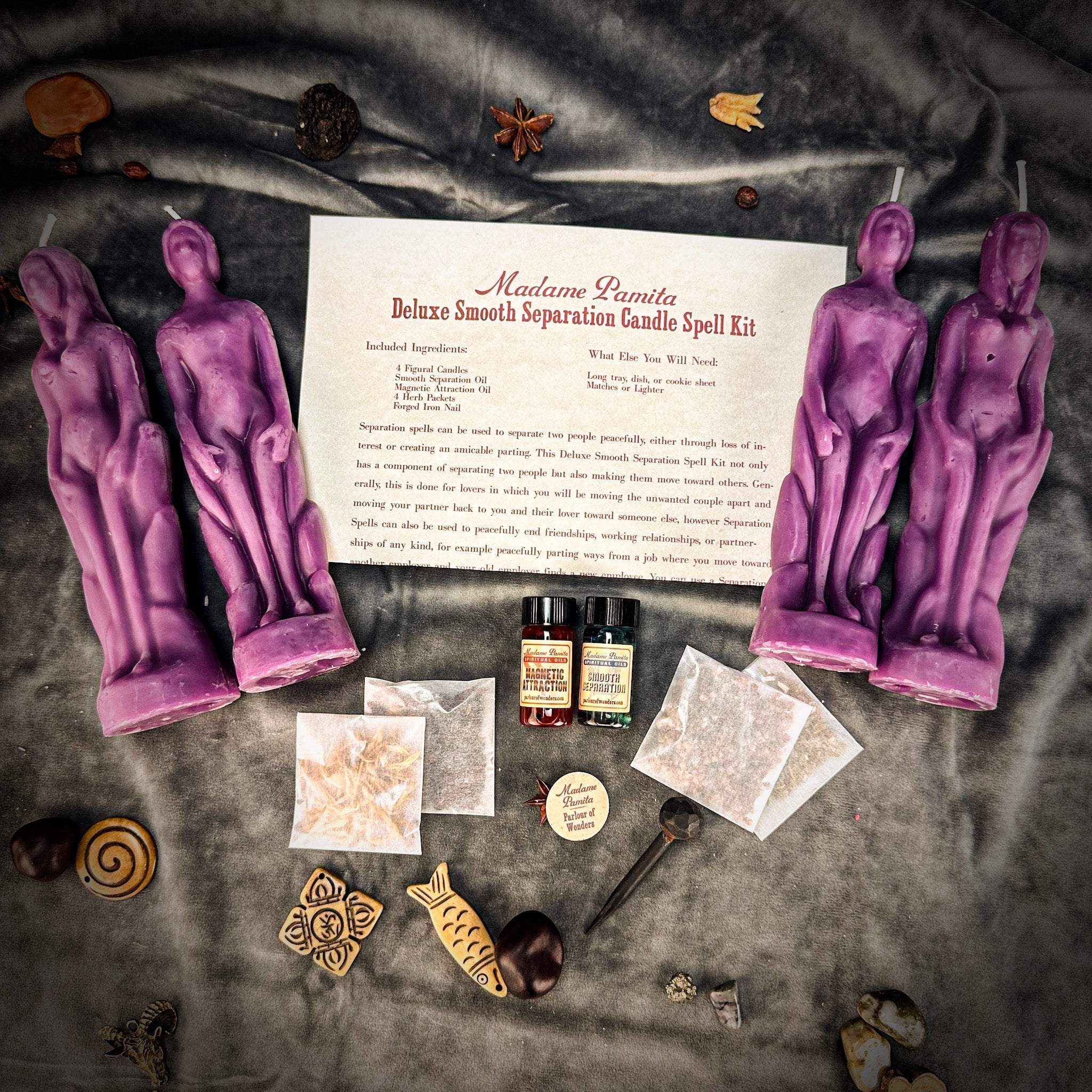 Deluxe Smooth Separation Candle Spell Kit - Human/Female