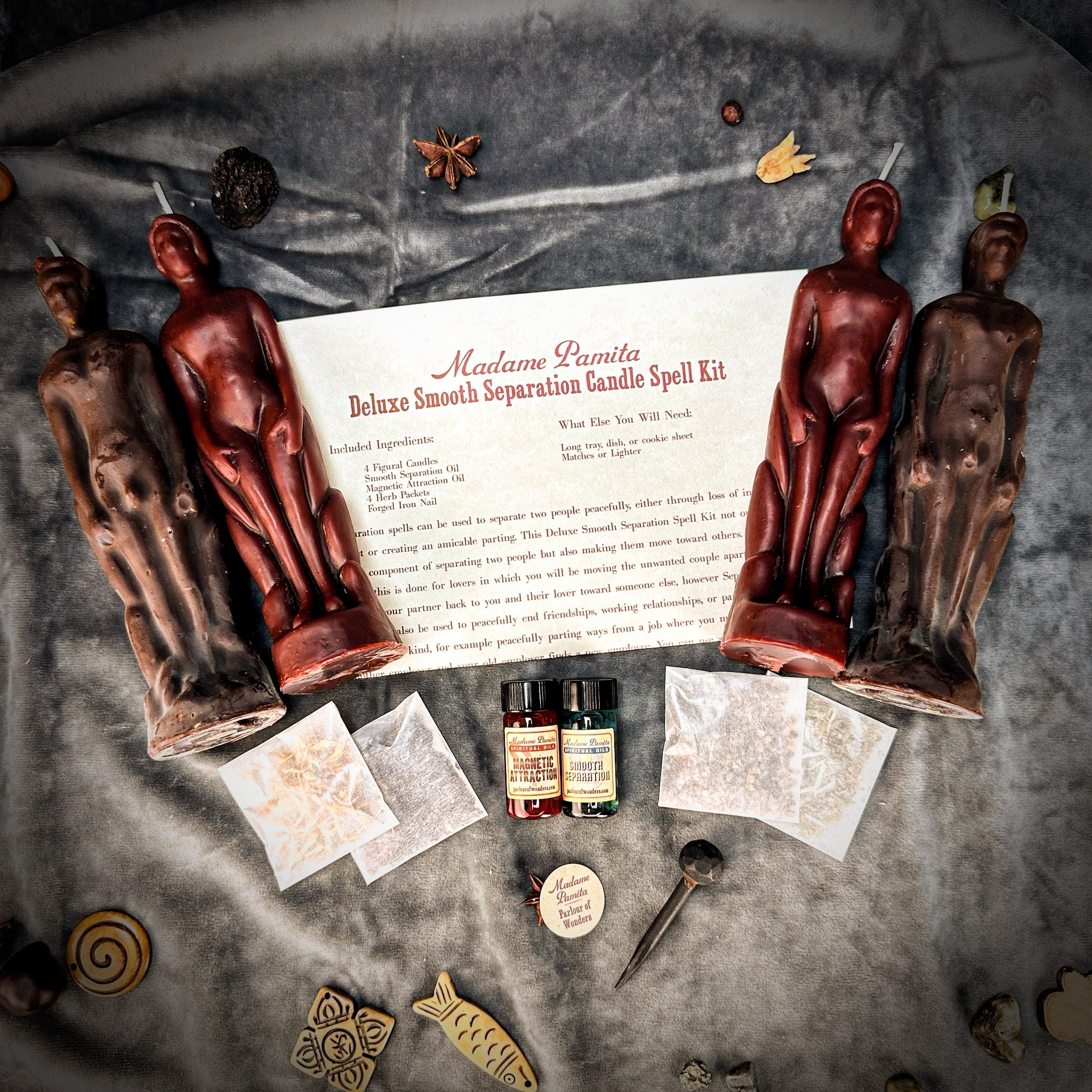 Deluxe Smooth Separation Candle Spell Kit - Human/Male