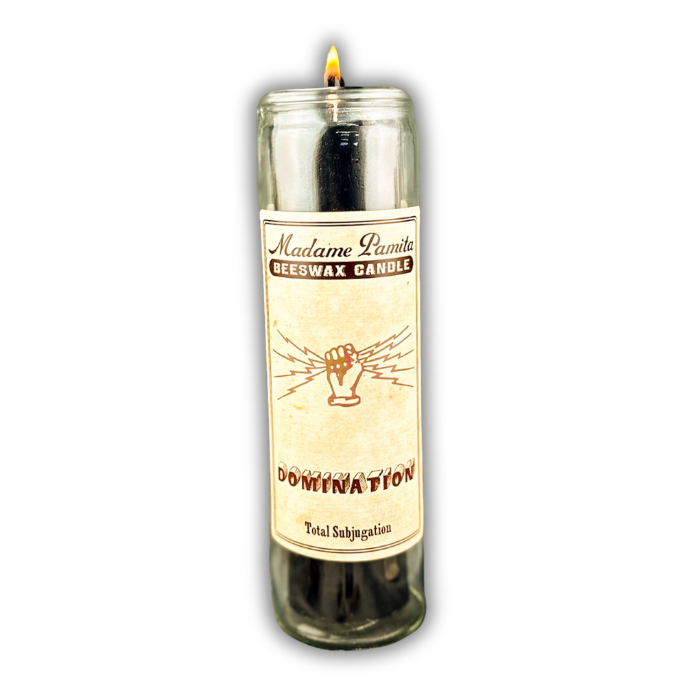 Domination Beeswax Vigil Spell Candle - Control & Mastery