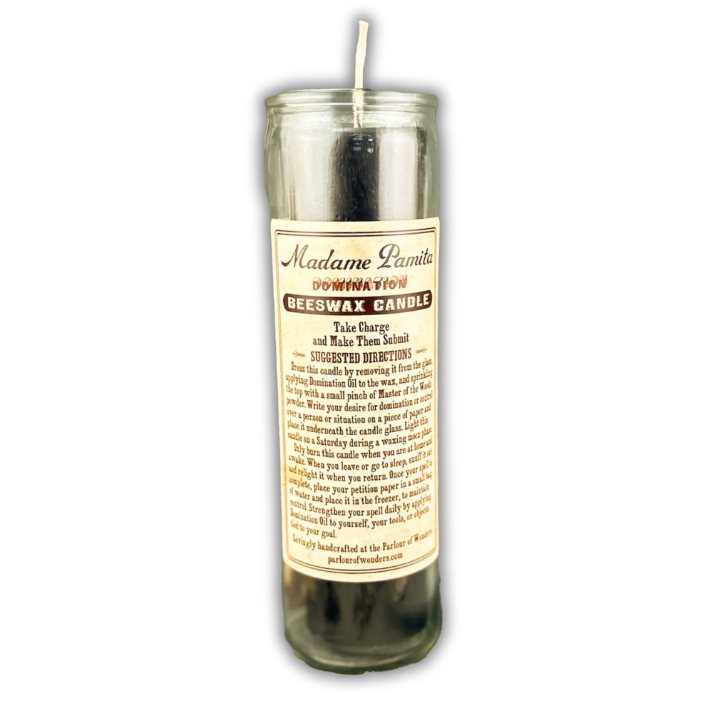 Domination Beeswax Vigil Spell Candle - Control & Mastery