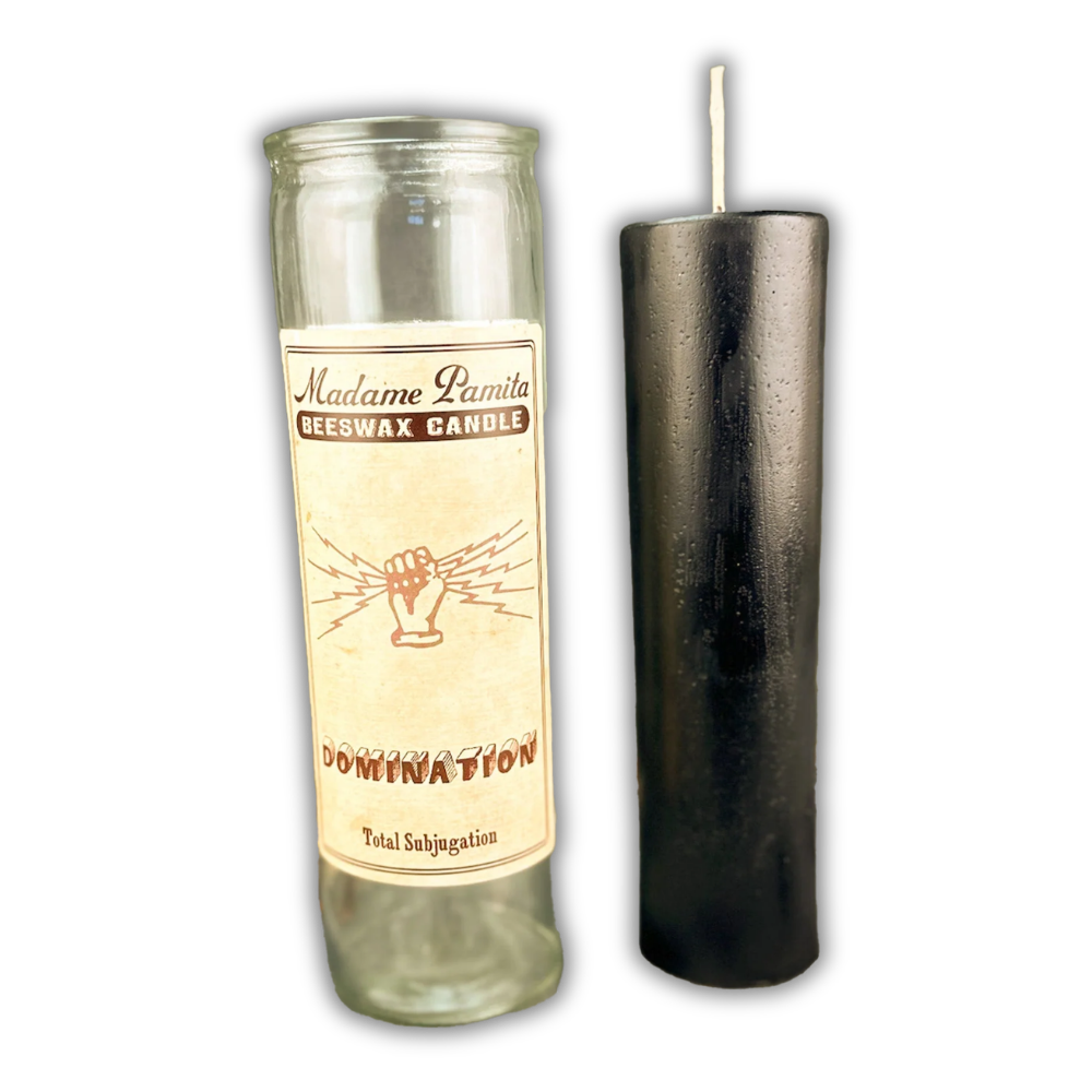 Domination Beeswax Vigil Spell Candle - Control & Mastery