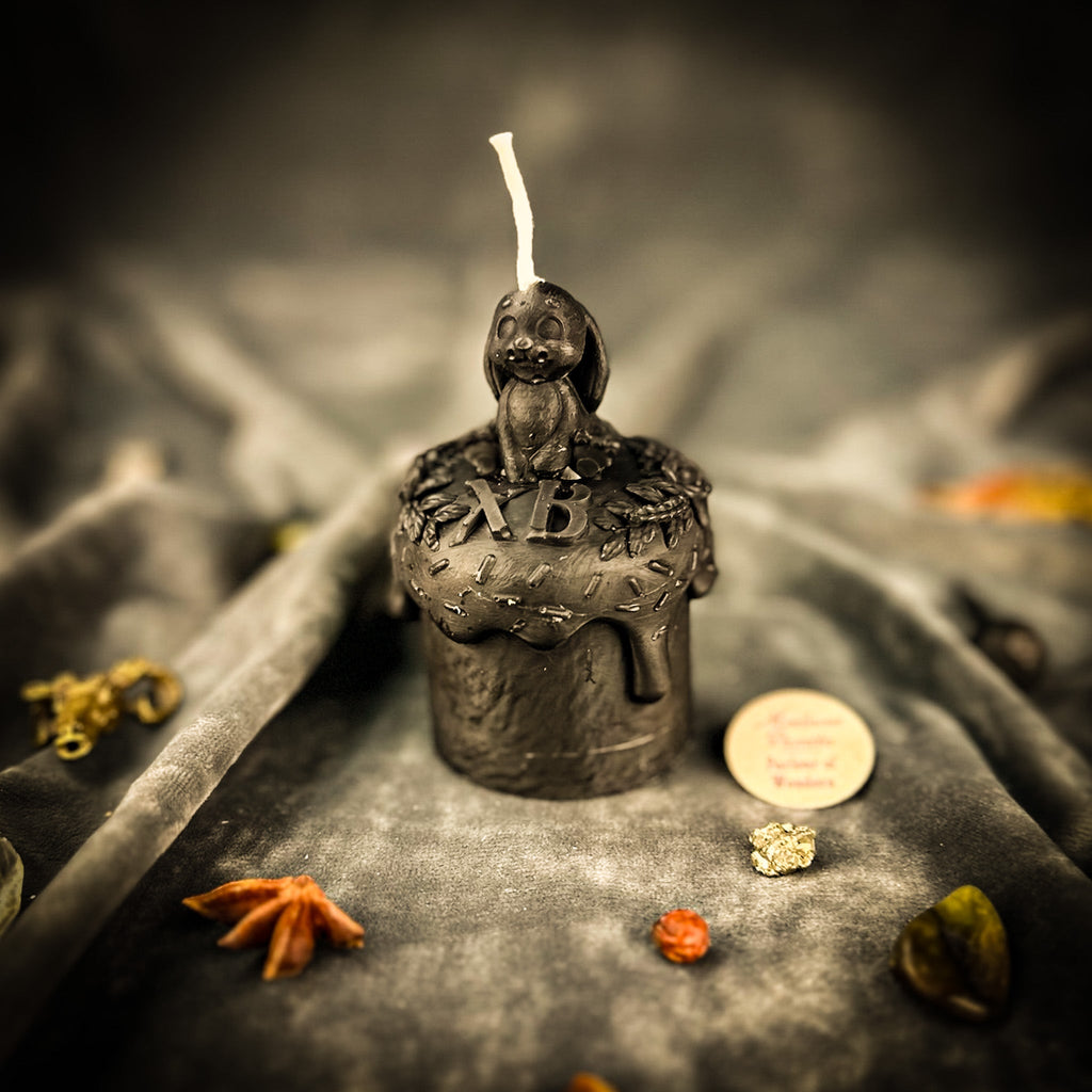 Beeswax Easter Rabbit Paska Spell Candle - Abundance, Fertility & Spring Renewal