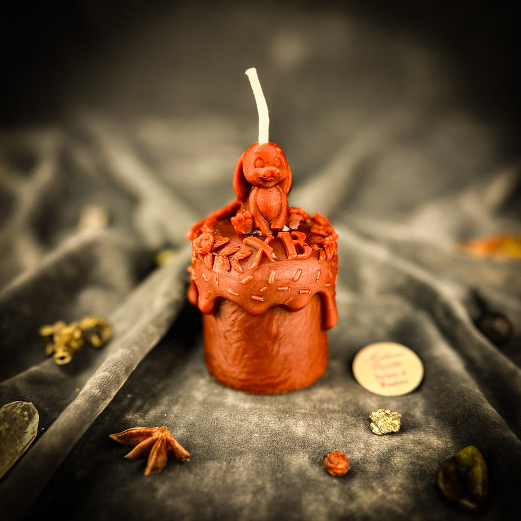 Beeswax Easter Rabbit Paska Spell Candle - Abundance, Fertility & Spring Renewal