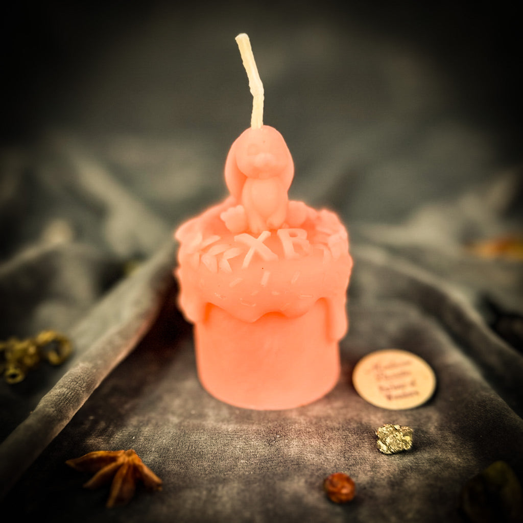 Beeswax Easter Rabbit Paska Spell Candle - Abundance, Fertility & Spring Renewal