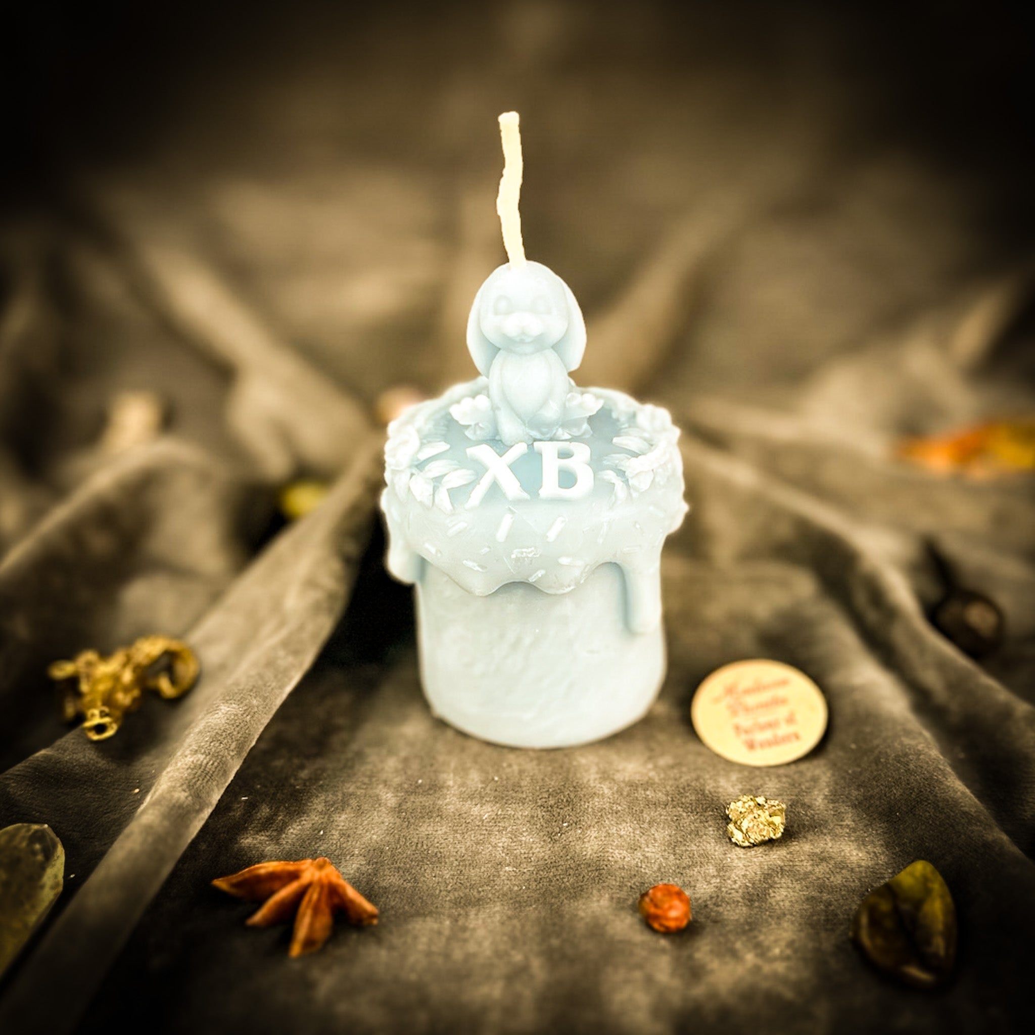 Beeswax Easter Rabbit Paska Spell Candle - Abundance, Fertility & Spring Renewal