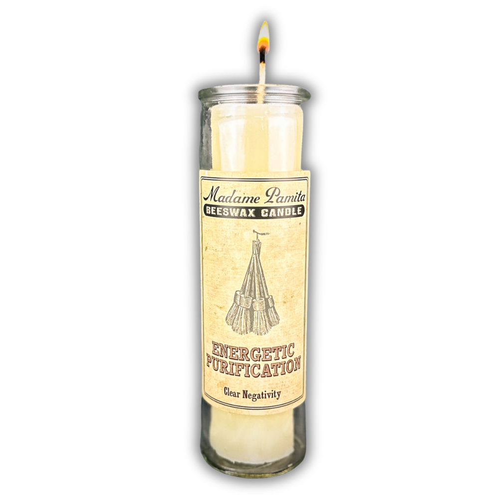 Energetic Purification Beeswax Vigil Spell Candle - Clear Your Aura